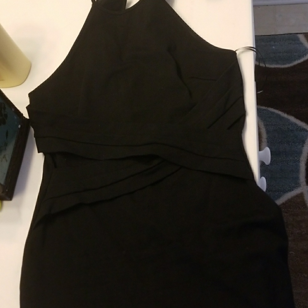 Little black dress forgiving wastline